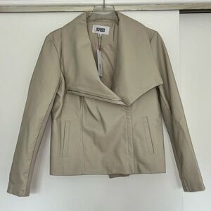 BB Dakota Tan Leather Jacket Modern Minimalist Design